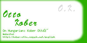 otto kober business card